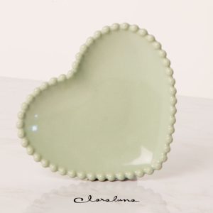 Piattino cuore porcellana Claraluna