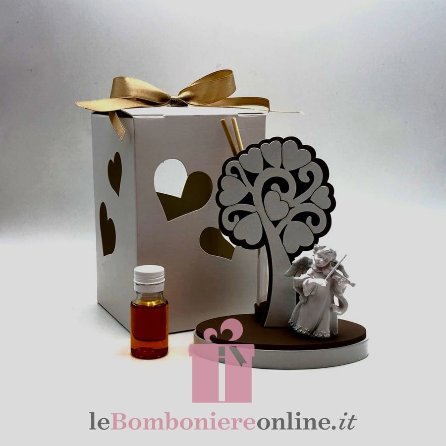 Bomboniere Profumatori Cresima Albero della Vita Confetti Essenza Scatola