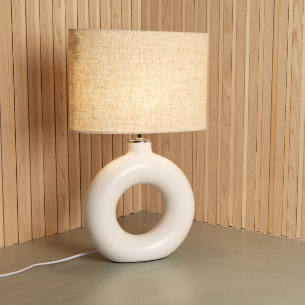 ISTOVO Lampada A Ciambella Arancione – Stile Mid-century Modern, Dimmerabile 3 Modalità, Con LED, Per Comodino, Scrivania E Decorazione Murale