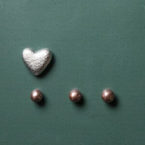 Magnete cuore silver opaco Claraluna 24312
