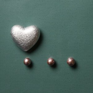 Magnete cuore silver opaco Claraluna 24332