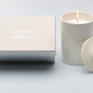 Barattolo porcellana con candela Morena Design D8608